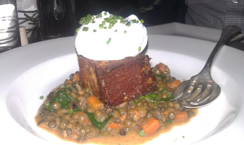 Pork Belly with Fried Egg